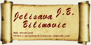 Jelisava Bilimović vizit kartica